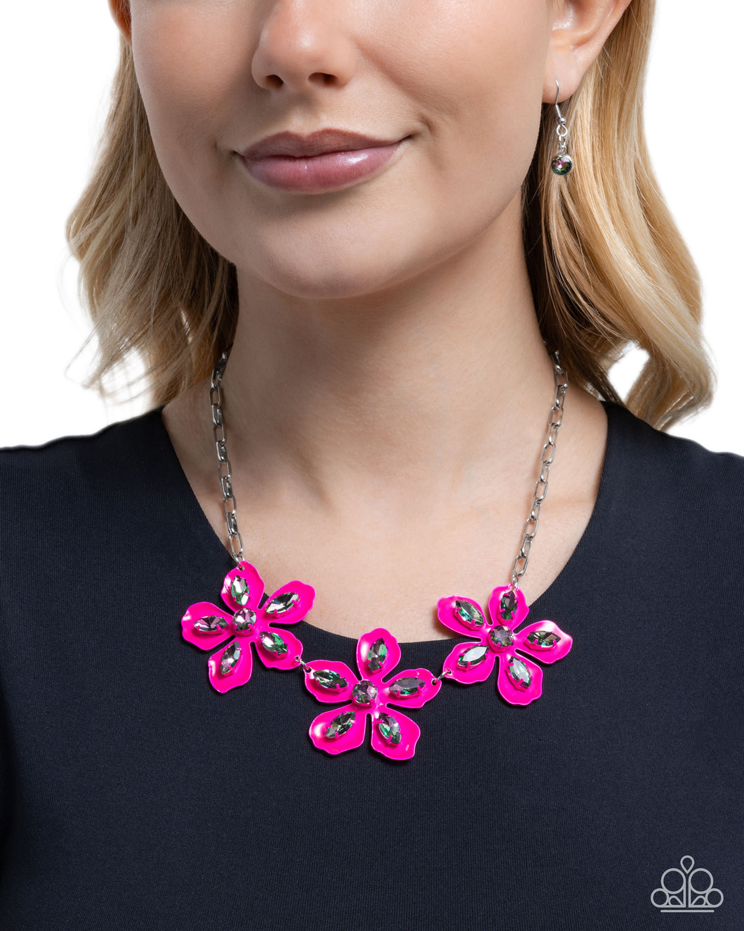 Paparazzi “Prismatic Prestige” Pink Necklace Earring Set - Paparazzi Accessories