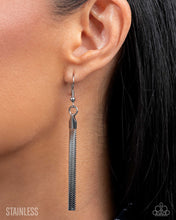 Load image into Gallery viewer, Paparazzi “Herringbone Haute” Silver Necklace Earring Set - Paparazzi Accessories
