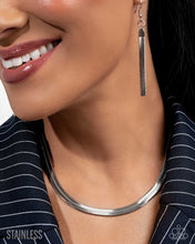 Load image into Gallery viewer, Paparazzi “Herringbone Haute” Silver Necklace Earring Set - Paparazzi Accessories
