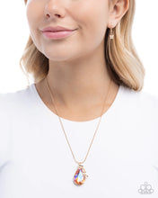 Load image into Gallery viewer, Paparazzi “Teardrop Transformation” Orange Necklace Earring Set - Paparazzi Accessories
