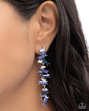 Load image into Gallery viewer, Emerald Empire Blue Earrings
