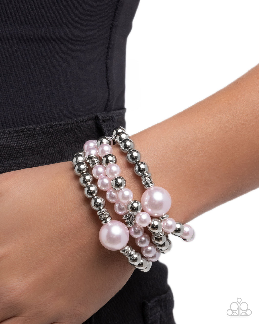 Paparazzi “Soft Sonata” Pink Stretch Bracelet - Paparazzi Accessories