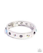 Load image into Gallery viewer, Paparazzi “Competitive Edge” Silver Hinge Bracelet - Paparazzi Accessories
