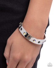 Load image into Gallery viewer, Paparazzi “Competitive Edge” Silver Hinge Bracelet - Paparazzi Accessories
