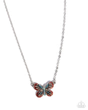 Load image into Gallery viewer, Paparazzi “Gliding Glam” Orange Butterfly Necklace Earring Set - Paparazzi Accessories
