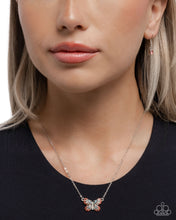 Load image into Gallery viewer, Paparazzi “Gliding Glam” Orange Butterfly Necklace Earring Set - Paparazzi Accessories
