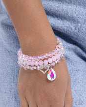 Load image into Gallery viewer, Paparazzi “Lasting Layers” Pink Stretch Bracelet Set - Paparazzi Accessories
