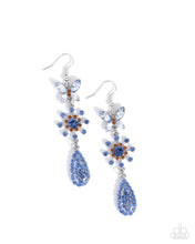 Load image into Gallery viewer, Paparazzi “Butterfly Blend” Blue Dangle Earrings - Paparazzi Accessories
