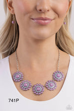 Load image into Gallery viewer, Paparazzi “Floral Fervor” Purple Necklace Earring Set

