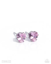 Load image into Gallery viewer, Paparazzi “Simple Sweetheart” Pink Post Earrings - Paparazzi Accessories
