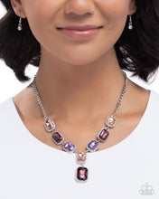 Load image into Gallery viewer, Paparazzi “Chic Collision” Purple Necklace Earring Set - Paparazzi Accessories
