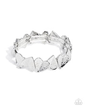 Load image into Gallery viewer, Paparazzi “Swoon-Worthy” Shimmer Silver Stretch Bracelet - Paparazzi Accessories
