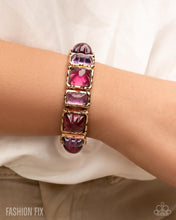 Load image into Gallery viewer, Paparazzi “Retro Radical” Purple Stretch Bracelet - Paparazzi Accessories
