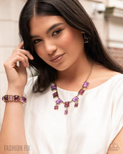 Load image into Gallery viewer, Paparazzi “Retro Radical” Purple Stretch Bracelet - Paparazzi Accessories
