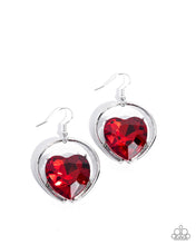 Load image into Gallery viewer, Paparazzi “Valuable Valentines” Red Dangle Earrings - Paparazzi Accessories
