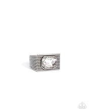 Load image into Gallery viewer, Paparazzi “Knockout Tournament” White Urban Stretch Ring
