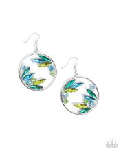 Load image into Gallery viewer, Paparazzi “Blingy Boundary” Green Dangle Earrings - Paparazzi Accessories
