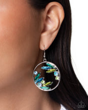 Load image into Gallery viewer, Paparazzi “Blingy Boundary” Green Dangle Earrings - Paparazzi Accessories
