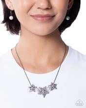 Load image into Gallery viewer, Paparazzi “Stellar Scout” Black Necklace Earring Set - Paparazzi Accessories
