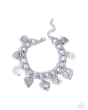 Load image into Gallery viewer, Paparazzi “Celestial Court” White Clasp Bracelet - Paparazzi Accessories
