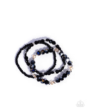 Load image into Gallery viewer, Paparazzi “Confident Courtesy” Black Stretch Bracelet Set - Paparazzi Accessories
