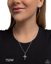 Load image into Gallery viewer, Paparazzi “Graceful Glory” White Necklace Earring Set - Paparazzi Accessories
