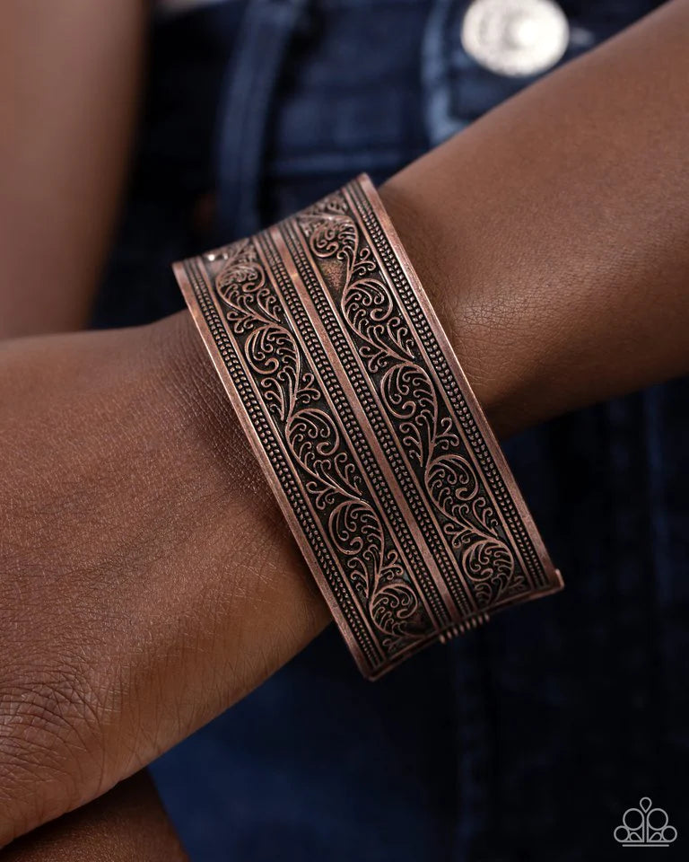 Paparazzi “Eclectic European” Copper Hinged Bracelet