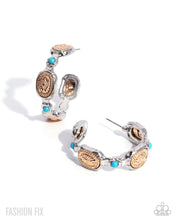 Load image into Gallery viewer, Paparazzi “Polished Poignancy” Blue Hoop Earrings - Paparazzi Accessories

