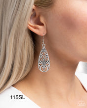 Load image into Gallery viewer, Paparazzi “Eastern Elements” Silver Dangle Earrings

