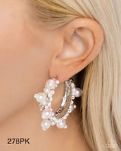 Load image into Gallery viewer, Paparazzi “Elite Expense” Pink Hoop Earrings
