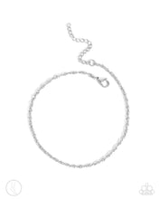 Load image into Gallery viewer, Paparazzi “Aligned Age” Silver Anklet Adjustable Clasp Bracelet - Paparazzi Accessories
