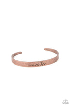 Load image into Gallery viewer, Paparazzi “Sweetly Named” Copper Cuff Bracelet - Paparazzi Accessories
