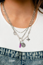 Load image into Gallery viewer, Paparazzi “Notable Navigator” Purple Necklace Earring Set
