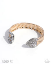 Load image into Gallery viewer, Paparazzi “Fashion Forward Feature” Gold Cuff Bracelet - Paparazzi Accessories
