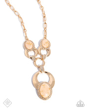 Load image into Gallery viewer, Paparazzi “Spirited Softness” Gold Necklace Earring Set - Paparazzi Accessories
