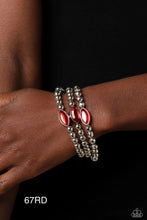 Load image into Gallery viewer, Paparazzi “Twinkling Team” Red Stretch Bracelet Set
