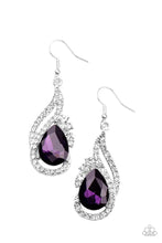 Load image into Gallery viewer, “Dancefloor Diva” Purple Dangle Earrings - Paparazzi
