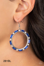 Load image into Gallery viewer, Paparazzi “Gritty Glow” Blue Dangle Earrings - Cindysblingboutique
