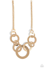 Load image into Gallery viewer, Paparazzi “Uptown Links” Gold Necklace Earring Set
