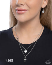 Load image into Gallery viewer, Paparazzi “Eternal Embrace” Silver Necklace Earring Set - Paparazzi Accessories
