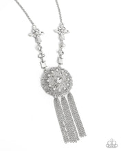 Load image into Gallery viewer, Paparazzi “Virtuous Venture” White Necklace Earring Set - Paparazzi Accessories
