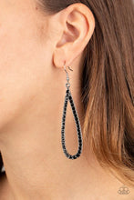 Load image into Gallery viewer, Paparazzi “Glitzy Goals” Black Dangle Earrings - Paparazzi Accessories
