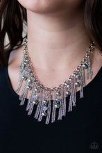 Load image into Gallery viewer, Paparazzi “Ever Rebellious” Silver Necklace Earring Set - Paparazzi Accessories
