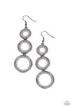 Load image into Gallery viewer, Shimmering in Circles Black Earrings - Cindys Bling Boutique
