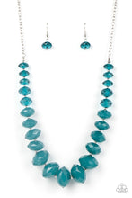 Load image into Gallery viewer, Paparazzi “Happy-GLOW-Lucky” Blue Necklace Earring Set - Cindysblingboutique
