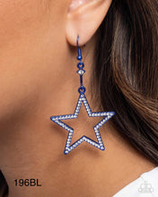Load image into Gallery viewer, Paparazzi “Steady Stars” Blue Dangle Earrings - Paparazzi Accessories

