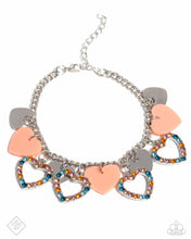 Load image into Gallery viewer, Paparazzi “HEART Time” Orange Adjustable Clasp Bracelet
