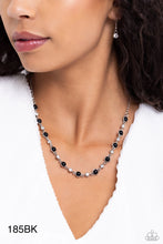 Load image into Gallery viewer, Paparazzi “Pronged Passion” Black Necklace Earring Set
