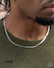 Load image into Gallery viewer, Paparazzi “Chained Character” Silver Urban Necklace
