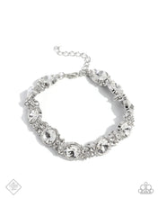 Load image into Gallery viewer, Paparazzi “Never-Ending Elite” White Adjustable Clasp Bracelet - Paparazzi Accessories
